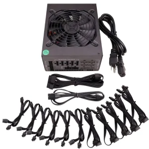 ATX PC Power Supply 2000w Full Modular PSU 1800w Pc Power Supplies 110v 240v 90 Plus Gold for 6GPU Machine
