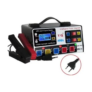 Adjustable 12V 12A 24V 8A Pulse Trickle Charger Automatic 12V 24V Battery Charger for Lead Acid Batteries Battery Repair 400A