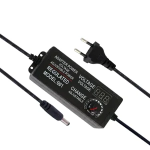 Adjustable 3 12V 5A 60W Digital Display PC Material Power Supply Switch Voltage Regulator DC LED Lights Desktop Connection
