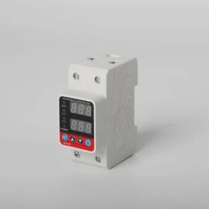 Adjustable Over Under Voltage Current Protector Single Phase DIN Rail Digital Display V/A Meter Auto Recovery 220V 2P