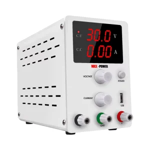 Adjustable Switching Regulated DC Bench 30V 10A DC Power Supply Variable with 3-Digits Displaying and 5V 2A USB Output