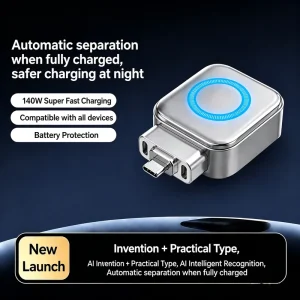AI Smart Cut 140W Fast Charging Type C Adapter Auto Eject Full Battery Auto Disconnect Charger