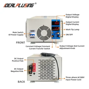 Air-Cooled 12V 500A High-Frequency Pulse Chrome Electroplating Power Supply Plating Rectifier for Gold and Nickel