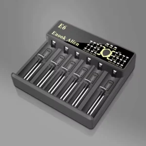 Alien E6 18650 Lithium Battery Charger Set Factory 6 Slots LCD Screen Portable LED Illumination CE ROHS