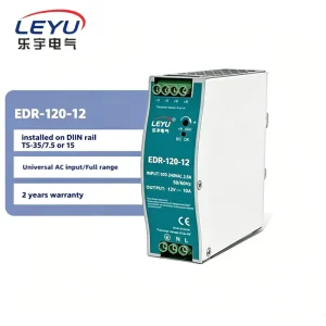 Alimentatore Industriale 110V to 12V 24V EDR-120 12V 10A 24V 5A DIN Rail Power Supply for PLC Control Panel