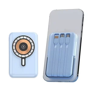Aluminum Alloy Mini Magnetic 15W Wireless Fast Charging Power Bank 10000mAh