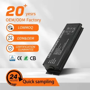 Aluminum Emergency Power Supply 10~50W 24V LED Emergency Drivers For Commercial & Residential Use