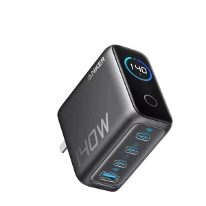 Anker 140W USB C Laptop Charger 4 Port Multi Device Fast Charging GaN Power Adapter Intuitive Touch Controls