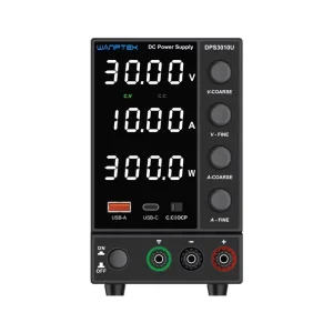 BENCH DC ADJUSTABLE POWER SUPPLY DC POWER SOURCE 30V 10A REPAIR LAB DESIGN SCHOOL ELECTROPLATE CHARGE DPS3010U