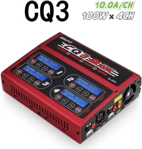 BGUAD CQ3 10A 100W 1 6S 100Wx4 10Ax4 Balance Charger with JST XH Adapter Board for LiPo Life NiMH NiCd Battery