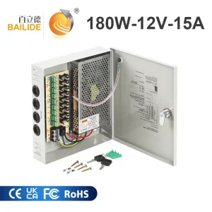 BLD-12V-15A-180W 9CH Outdoor LED Light Box Power Supply High Efficiency Protection for Hotel Home Use Intelligent Mirror