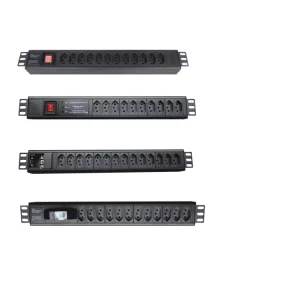 Basic Aluminium 1U 19″ C13 C19 Brazil Universal 6 8 10 20 Way Power Distribution Unit Rack Mount