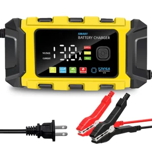 Battery Charger 12V Intelligent Automatic Battery Charger with Large Digital Display Screen Battery Maintainer