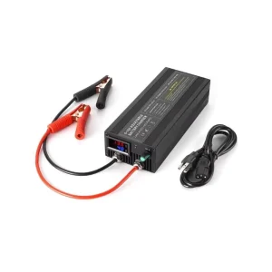 Battery Charger 14.6V 50A Smart Adjustable Current Portable Power Adapter for 12.8V LiFePO4 Lithium Iron Rechargeable Battery