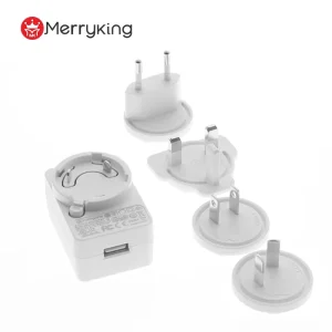 Black White Interchangeable Plug Wall Mount USB Power Adapter AC DC 5V 2.4A 2.5A 100 240V Universal Quick Cell Phone Charger