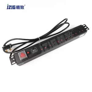 British Standard 6Ways 13A PDU Power Distribution Unit With Switch Overload Lightning Protection Socket