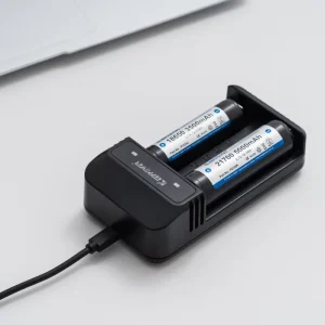 C2 Smart Battery Charger for 18650 21700 26650 Li-ion Batteries LCD Indicator USB-C Fast Charging