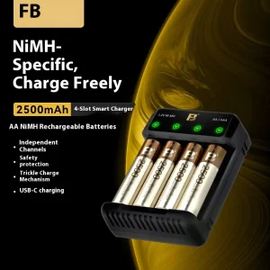 C61 AA 1.2V Rechargeable NiMH Battery Pack for KTV Microphone Camera Mic Charger Set