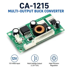 CA-1215 DC DC Converter Board ICs 12V to 5V to 3.3V to 1.5V Step Down Power Module for LCD Repair off Board
