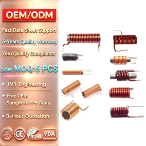 CBDG-08 Customized Electromagnetic Wind Generator Induction Power 1uh Rod Bar Choke Core Ferrite Enameled Coil Inductor