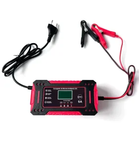 CE Certified 12V 6A Smart Fast Battery Charger SCP OCP Short Circuit Protection Fireproof AGM LiFePO4 USB Ports for Car