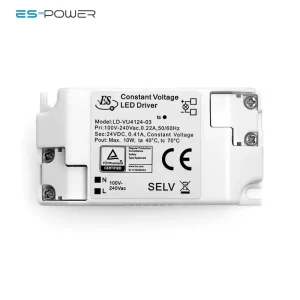 CE Certified 24V 410mA 10W AC DC 75% Efficiency 100 240V AC Input Constant Voltage Class 2 Switching Power Supply LED Driver LED