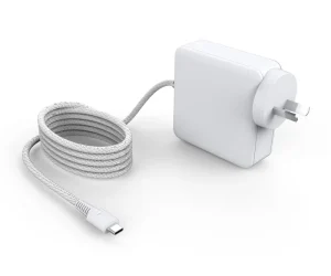 CE ETL Certified 140W USB-C GaN Display Wall Charger with Fixed Cable, EU UK AU US Plugs