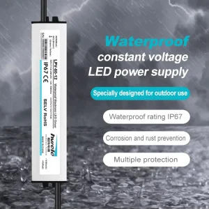 CE ROHS Certified LPV 60W IP67 Waterproof LED Module 12V 5.0A 24V 2.5A Outdoor Switching Power Supply for AC DC Greenhouse