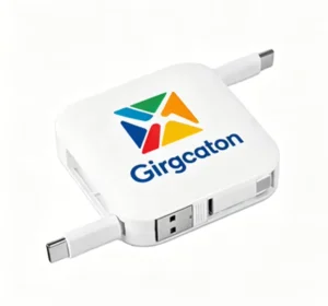 CE RoHS REACH 4 In 1 60W PD Type C USB Multi Retractable Data Charging Cable with Phone Holder
