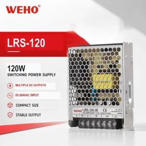 CE Rohs FCC Constant Voltage Slime Size Series LRS-120 12V 15V 24V 48V AC to DC Single Output SMPS Switching Power Supply