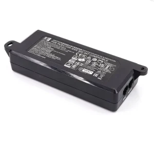 CE cULus CB CCC KC 2-Port Ethernet PoE Injector, 10/100/1000Mbps, 24W 35W 54W 90W Switching Power Supply Adapter