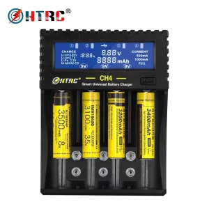 CH4 Electric Battery Charger for 18650 26650 6F22 9V AA AAA 16340 14500 Li-ion Li-fe Ni-MH Ni-CD Batteries