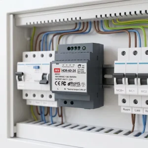 CNMW HDR-60 Ultra-Thin 60W DIN Rail Single Output 24V 2.5A AC-DC Switching Power Supply 85-264VAC
