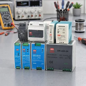 CNMW NDR-75-12 DIN Rail 12V 75W Industrial AC-DC Switching Power Supply with Overload Protections 90-264VAC