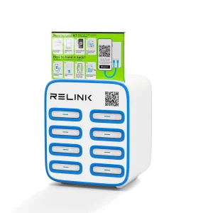 CS-S08 Entertainment Spot Kiosk 8 Slots High Capacity Power Bank Rental Share Station Quick Charge 30W for Commercial
