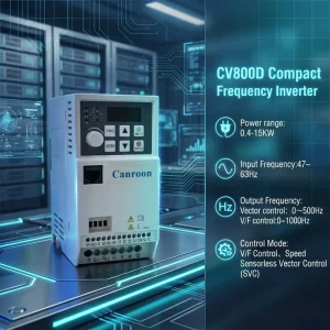 CV800D 380V 0.75kW Three-Phase VFD AC Drive with Sensorless Vector Control for Compressor Motor, Industrial Use