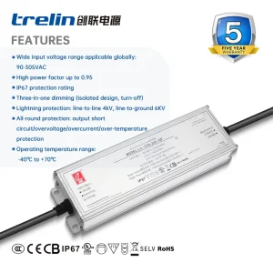 CYX-240 240W 12V 24V 36V 48V 56V IP67 Constant Voltage Switching Power Supply CV LED Driver for Decorative & Garden Lighting CE