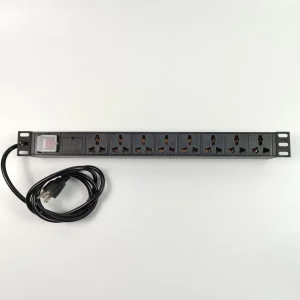 Cabinet Power Distribution Unit PDU Socket 8 Ports 10A Aluminum Alloy Data Center Network Rack Mount PDU