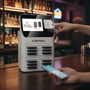 Cafe Restaurant Airport Bar 5000mAh Portable Solar Charging Waterproof LED Display 60W Power Bank Rental Service Sharing Vending