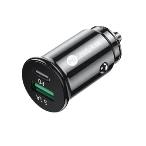 Car Charger Dual USB Laptop Scooter Quick Charge Adapters ABS PC Material OEM Logo PD Portable Stealth