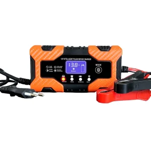 Car Motorcycle Jump Starter Charger 12V/24V Output with Digital Display Intelligent Pulse Repair Lead-Acid Battery Charger