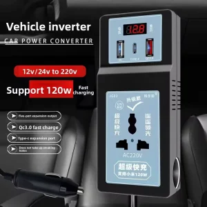 Car Mounted Inverter 12V 24V to 220V Household Outdoor Socket Power