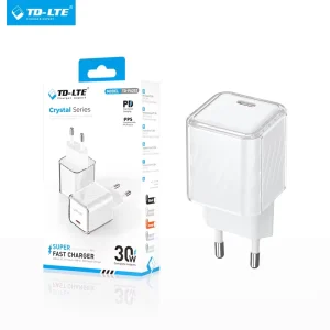 Carregador EU Plug Fast Charging 30W PD Intelligent Low Heat IP Charger