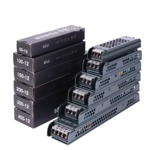 China Factory IP20 Ultra-thin Slim LED Driver Constant Voltage Aluminum Shell 12V 60W LED Switching Power Supply