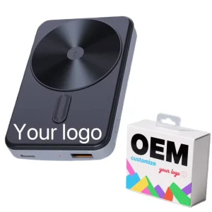 Christmas Gift 5000mAh Mini PowerBank Portable 15W Fast Charging Wireless Magnetic PowerBank