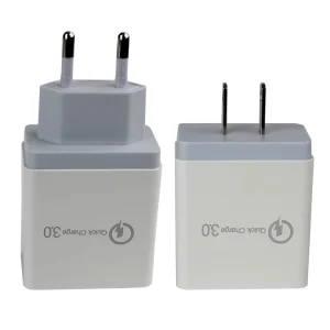 Colorful 3-Port USB Phone Charger 5V 2A EU US UK Plug Wall Adapter for Power Bank