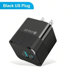Colorful Mini Portable 25W 1U1C Charger QC3.0 PD Fast Charging with EU US KR Plug USB Charger Adapter Wall