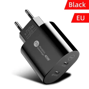 Compact PD Dual Type-C 2.4A Fast Wall Adapter for iPad 16/15/14/13 12W Universal Charger