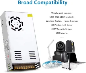 Compact square Constant Voltage LED Switching Power Supply AC110 240V Input Indoor LED Driver Suitable for LED Strip Lighting