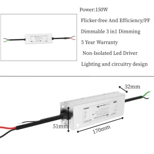 Constant Current LED Driver 50W 100W 150W IP67 Waterproof LED Power Supply for Street Light Flood Light